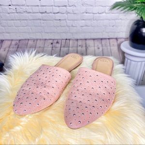 A New Day Blush Studded Mules
